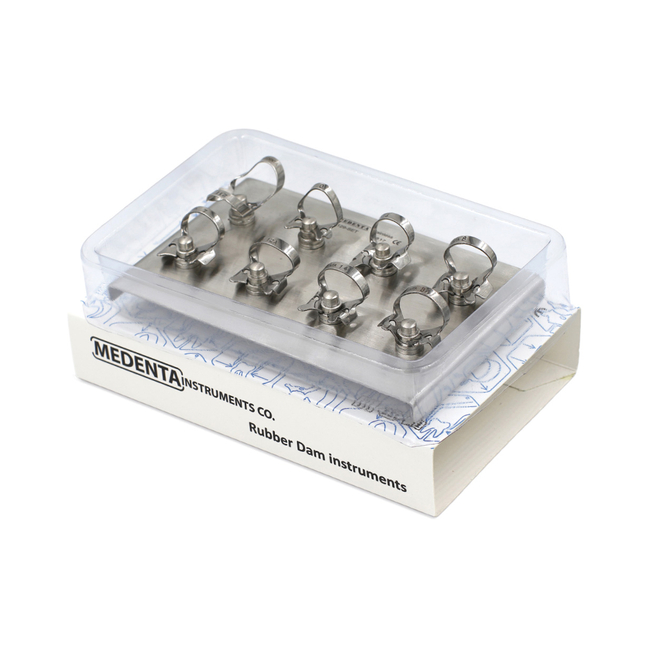 129-S08 - комплект из 8 креплений для наложения резиновой завесы Раббер Дам Медента | Medenta Instruments Co. (Пакистан)
