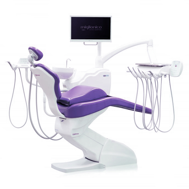 Nice Glass - стоматологическая установка с нижней подачей инструментов | Miglionico (Италия)