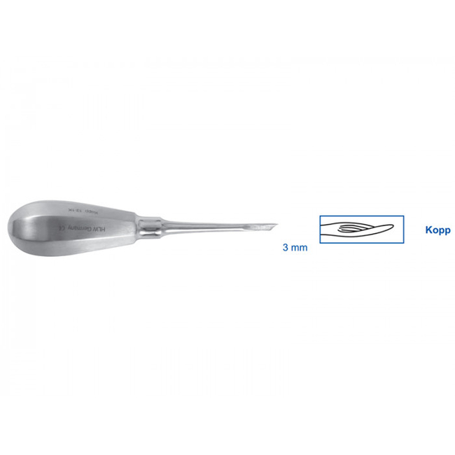 Элеватор Kopp, левый, 3 мм | HLW Dental Instruments (Германия)