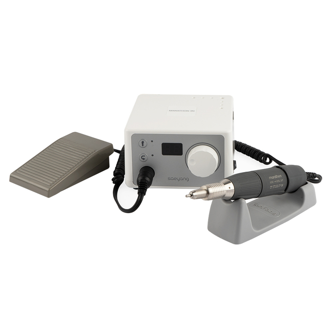 Marathon 3N - портативный микромотор с наконечником SDE-H35LSP, 35000 об/мин, педаль SFP-27, серебристый | Saeyang Microtech (Ю. Корея)