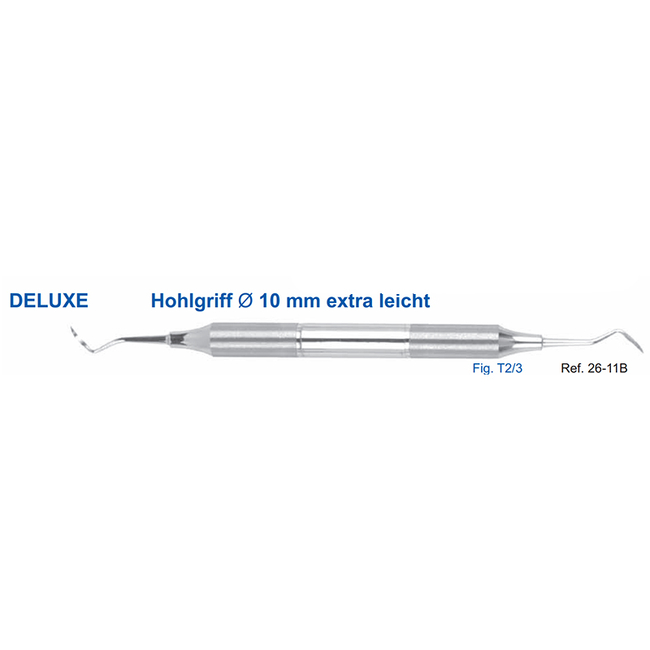 Скейлер пародонтологический, форма T2/3, ручка DELUXE, диаметр 10 мм | HLW Dental Instruments (Германия)