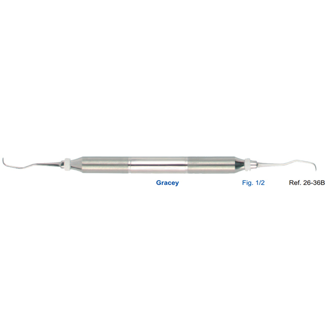 Кюрета пародонтологическая Gracey, форма 1/2, ручка DELUXE, диаметр 10 мм | HLW Dental Instruments (Германия)