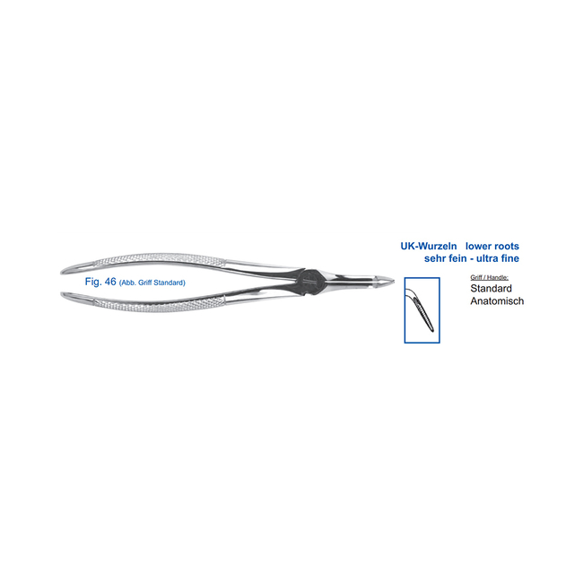 Щипцы для удаления зубов корневые ультра тонкие (12-46) | HLW Dental Instruments (Германия)