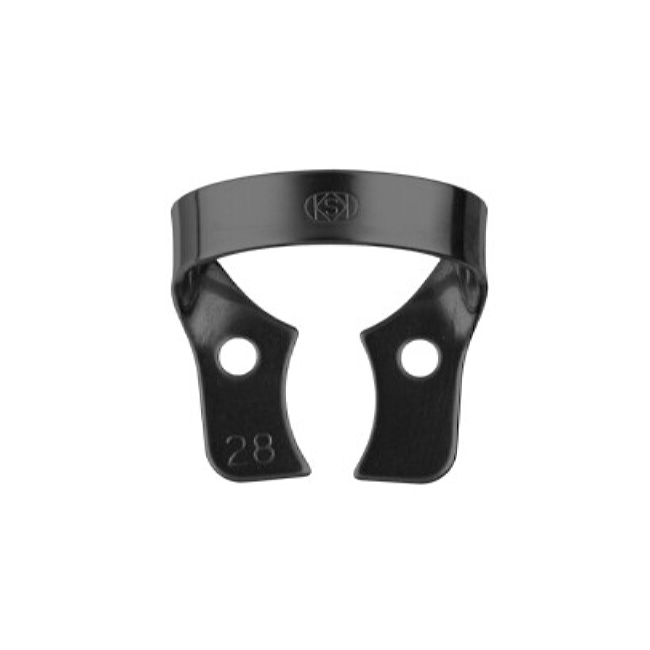 Кламмер для раббердама №28 Black с черным оксидным покрытием | Dentech Corporation (Япония)