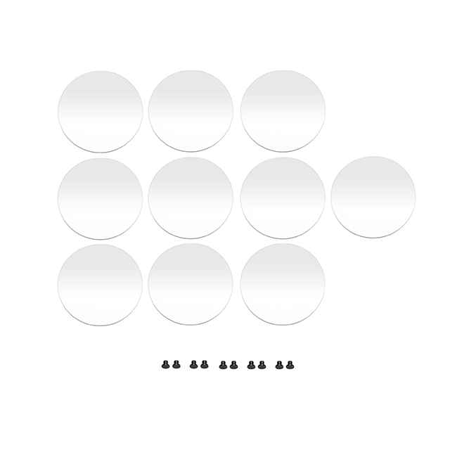 Сменные незапотевающие родиевые зеркала для Motranser M3, яркость 98%, диаметр 23 мм, 10 шт. | Motranser (Тайвань)