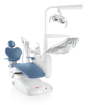 Стоматологическая установка Anthos A7 верхняя подача, Тихоокеанский синий