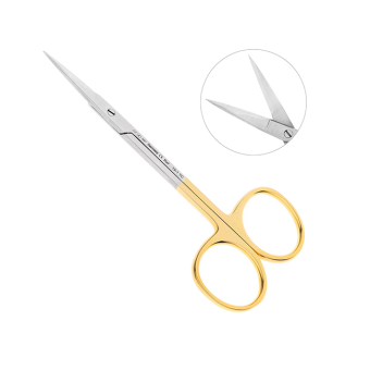 Ножницы прямые Iris-Schere TC, 115 мм | HLW Dental Instruments (Германия)