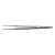 Micro forceps - атравматический микрохирургический прямой пинцет, с насечками, длина 173 мм, ширина 0,8 мм | Devemed (Германия)