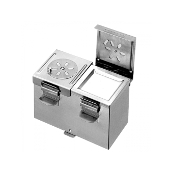 Раздатчик для ваты, две секции, металлический, 102x56x61,5 мм | YDM (Япония)