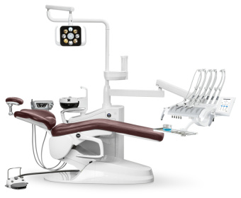 Стоматологическая установка Safety M8 верхняя подача, Коричневый